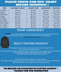 Jackson Size Chart