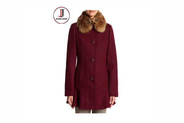 Kate Spade New York Faux Fur Collar Wool Blend Flounce Coat – Jackson  Jackets