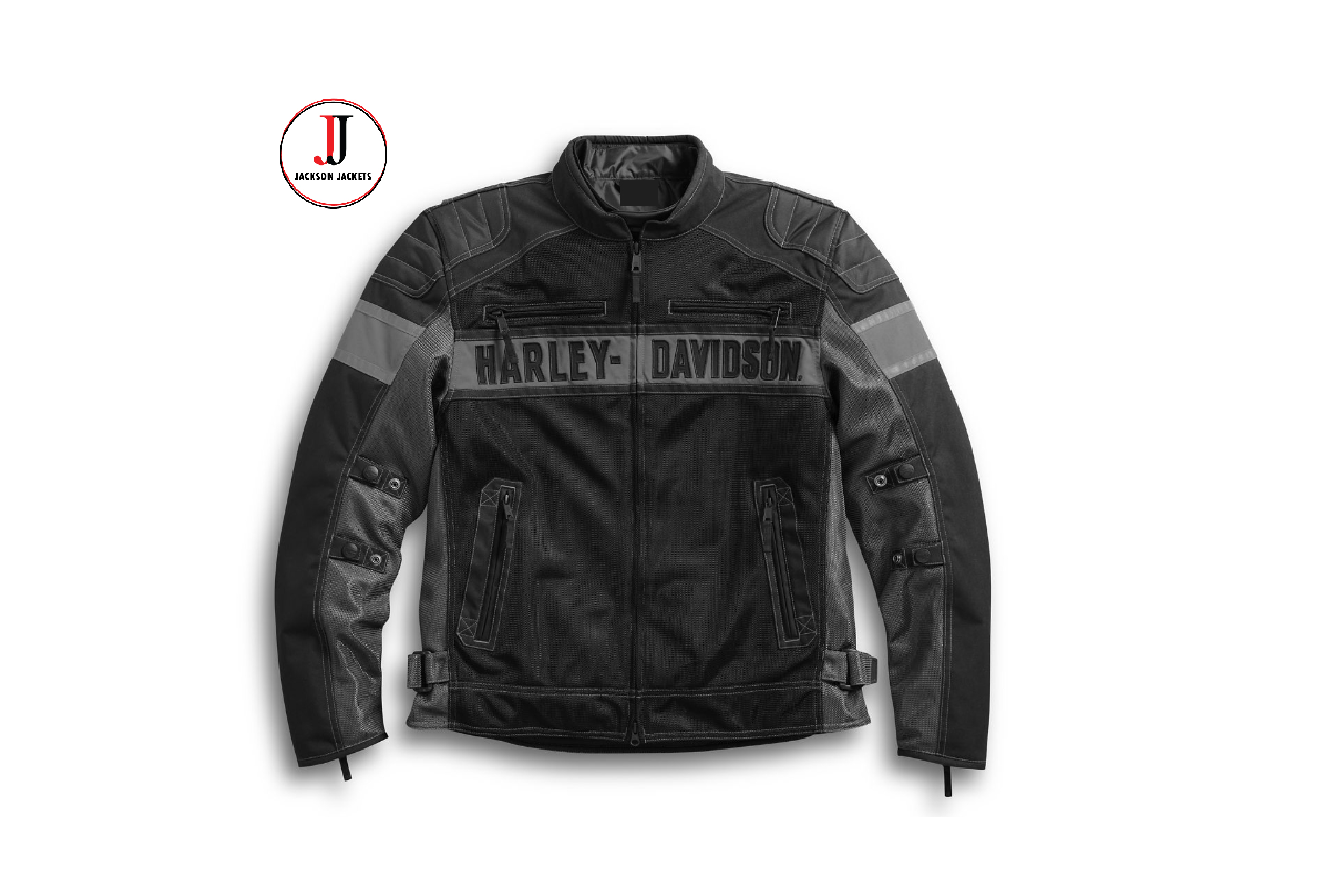Harley-Davidson Men's Exodus Black Mesh Motorcycle Jacket 97209-17VM 